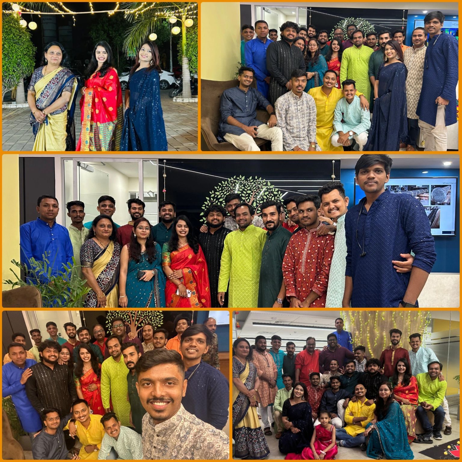 People celebrating a festival