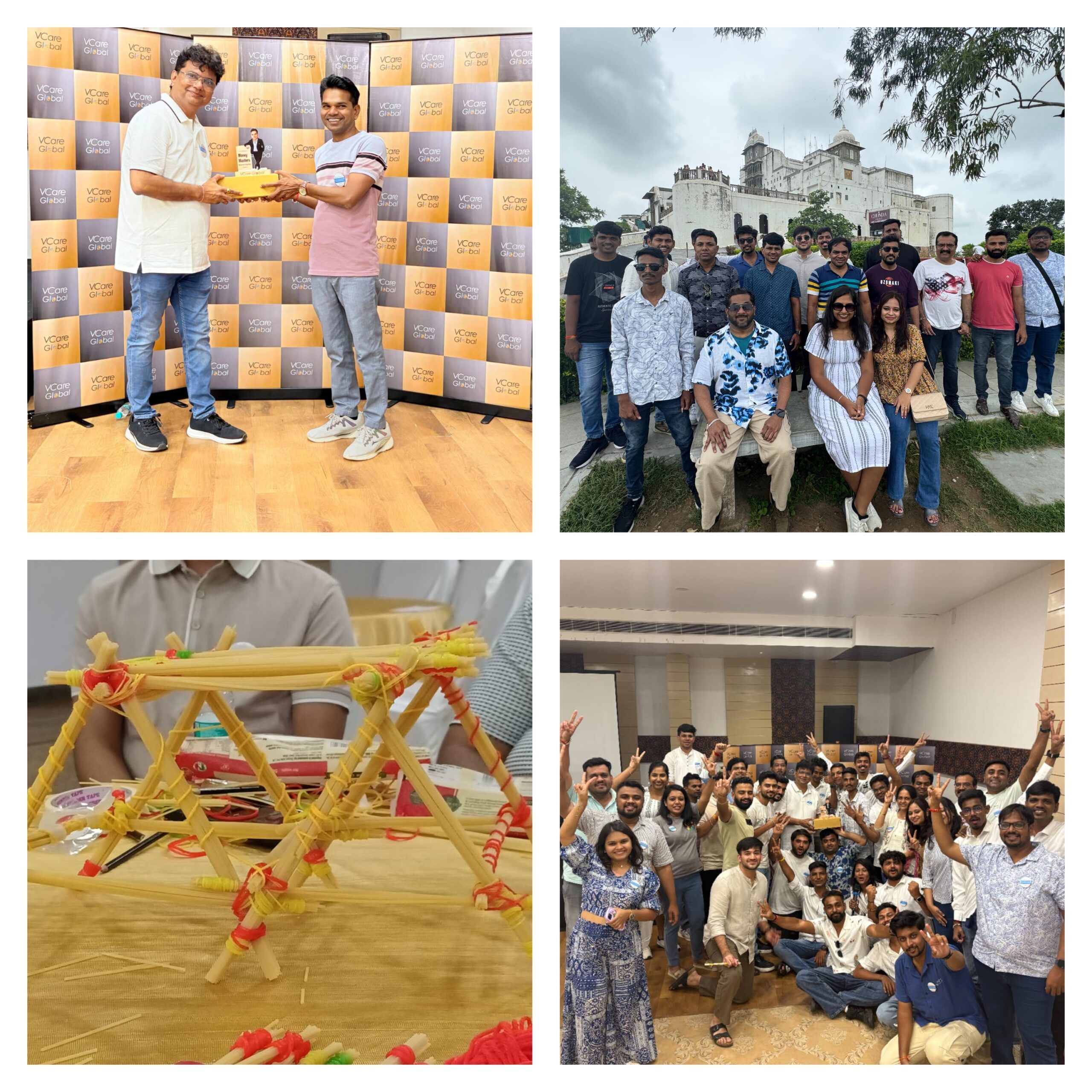 Corporate team on a scenic outdoor retreat